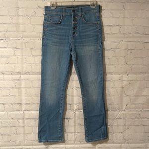 Veronica Beard Carly High Rise Kick Flare Button Fly Jeans